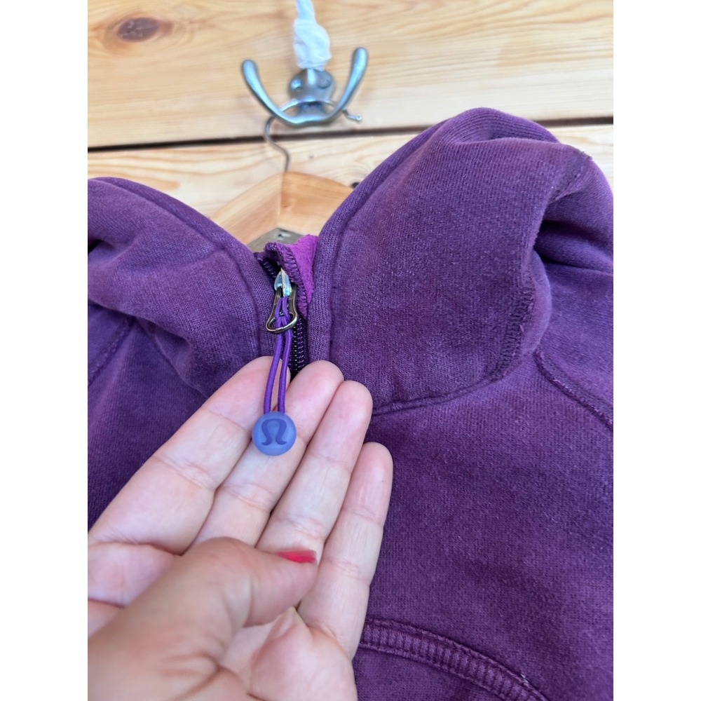Scuba Hoodie Full Zip Women Small Purple Cotton Fleece Sweatshirt Lululemon - Picture 4 of 8